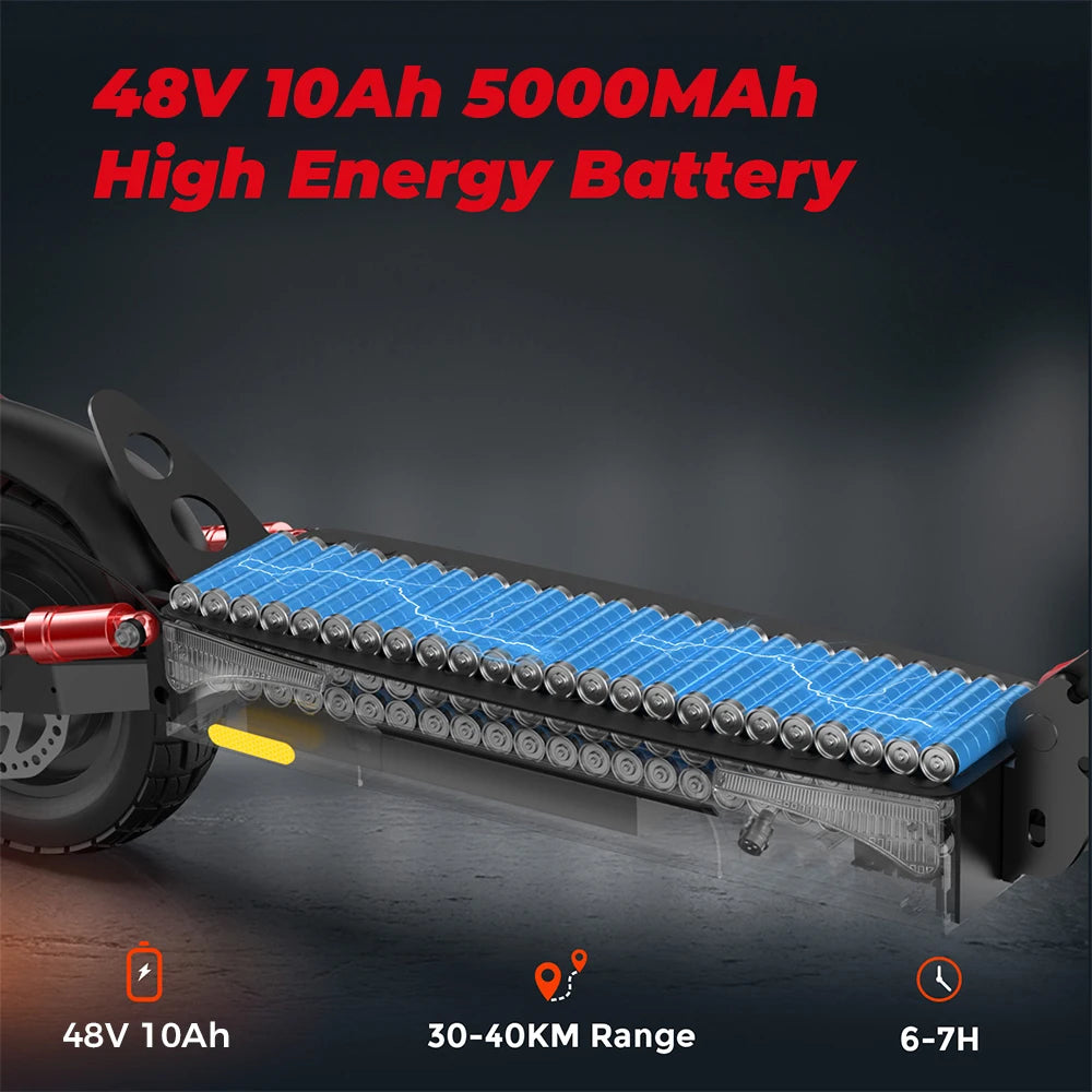 iScooter iX3 – Scooter Électrique Tout-Terrain 800W, 40 km/h, Autonomie 60 km – 10 Pouces