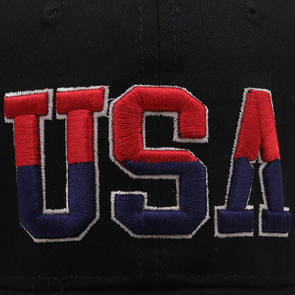 Casquette Baseball Drapeau Américain Unisexe Coton Broderie USA Hip Hop Snapback