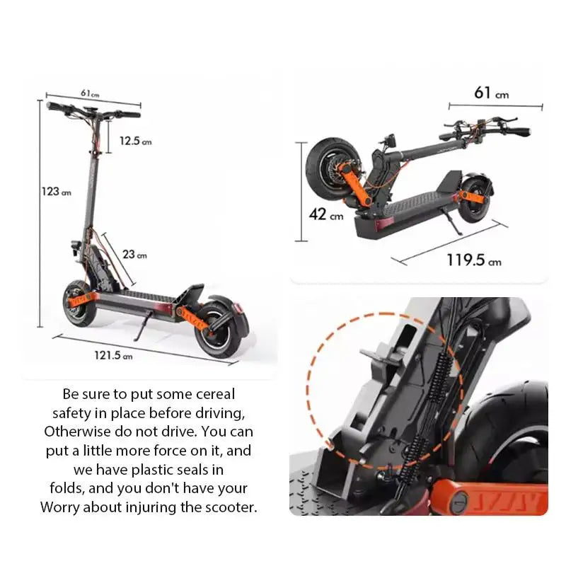 JOYOR S5-Z – Scooter Électrique Pliable 600W, Autonomie 40-60 km, Pneus 10" Tout-Terrain