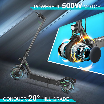 ISINWHEEL S9 MAX – Scooter Électrique Adulte 500W, Batterie 36V 10,4Ah, Pneus 10"