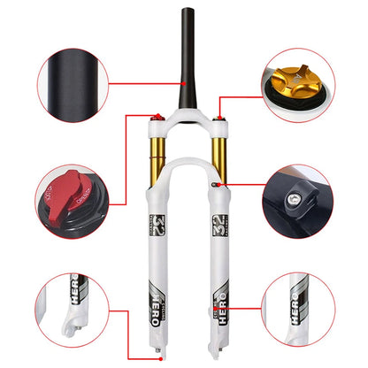 🚲 Fourche Avant VTT A850 – 120mm, Suspension Air en Alliage de Magnésium