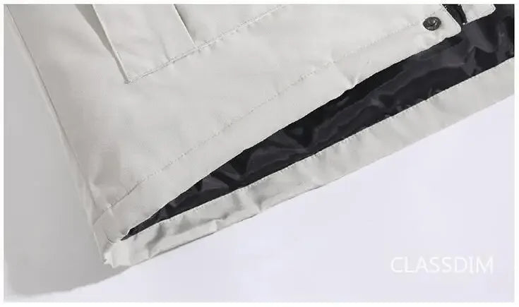 Veste à capuche en duvet de canard pour hommes  Parka d’hiver chaude et coupe-vent