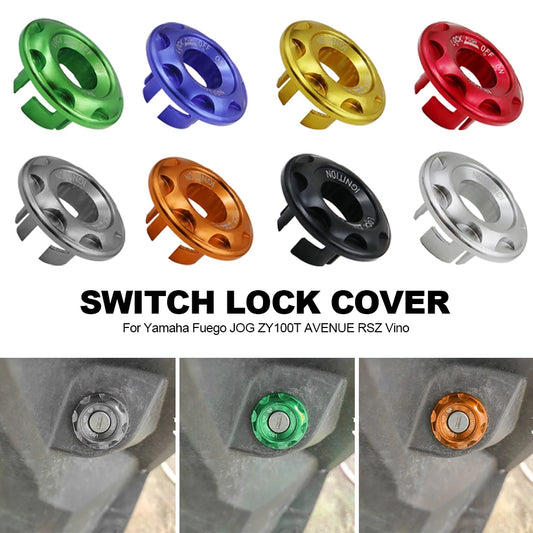 Couvercle de commutateur d'allumage de moto en alliage d'aluminium, couvercle de protection de commutateur à clé, anneau de verrouillage pour Yamaha Fuego JOG ZY100T AVENUE RSZ Vino