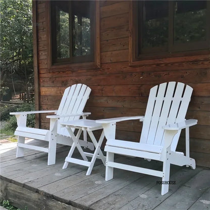 Ensemble de meubles de jardin avec dossier nordique en bois massif, ensemble de Table et chaises d'extérieur rétro, canapé de cour extérieure, chaise longue