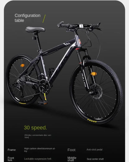 FJ VTT étudiant vitesse Variable amortisseur doux queue vélo adulte hommes femmes huile disque Sport vélos de route
