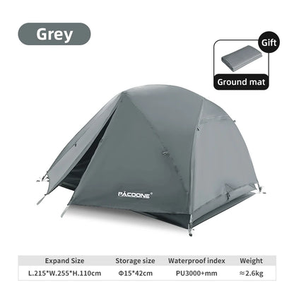 ⛺ Tente de Camping Portable PACOONE – Ultralégère et Étanche