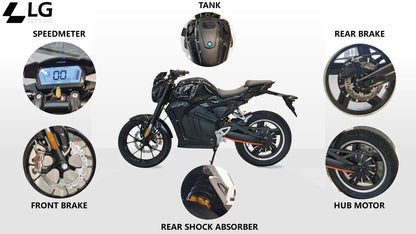 Moto électrique LEGOU V9 – 72V, 3000W/5000W/8000W, 140 km d’autonomie, 110 km/h 🚀