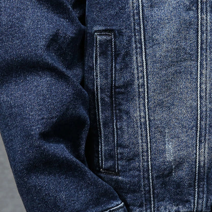 Veste en denim homme WTHINLEE – Hiver, capuche et doublure chaude