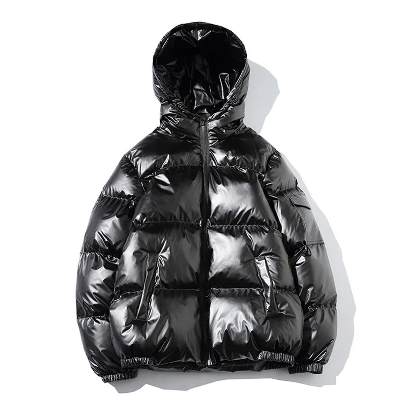 Parka hiver c à capuche imperméablesolide décontracté