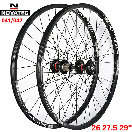 Novatseats-Jeu de roues de vélo avec moyeux D042SB, jante SunRingle QR, 32 trous, frein à disque de roue de vélo VTT, chambre à air, 26/27, 5/29 pouces