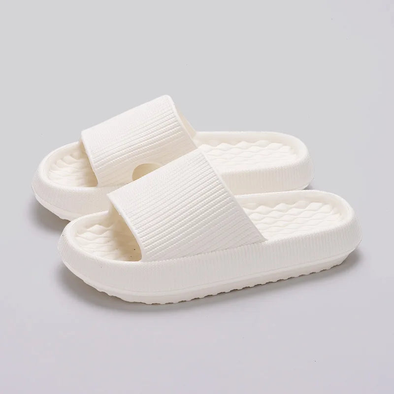 Lucyever 2024 Summer Non-slip Soft Cloud Slippers Women Comfy Eva Thick Platform Slides Woman Couple Bathroom Home Flip Flops 45