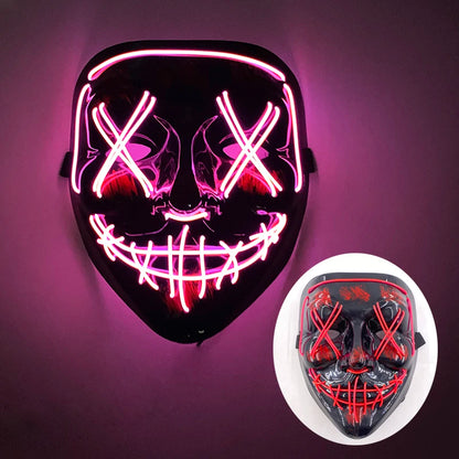 Masque Shuffle Lumineux – Cosplay Demon Slayer et Accessoire Halloween