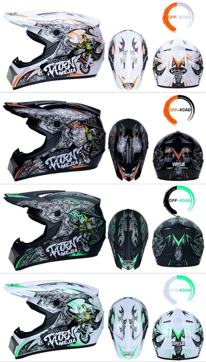 Envoyer 3 pièces cadeau casque de moto enfants casque tout-terrain vélo descente AM DH casque de cross capacete motocross casco