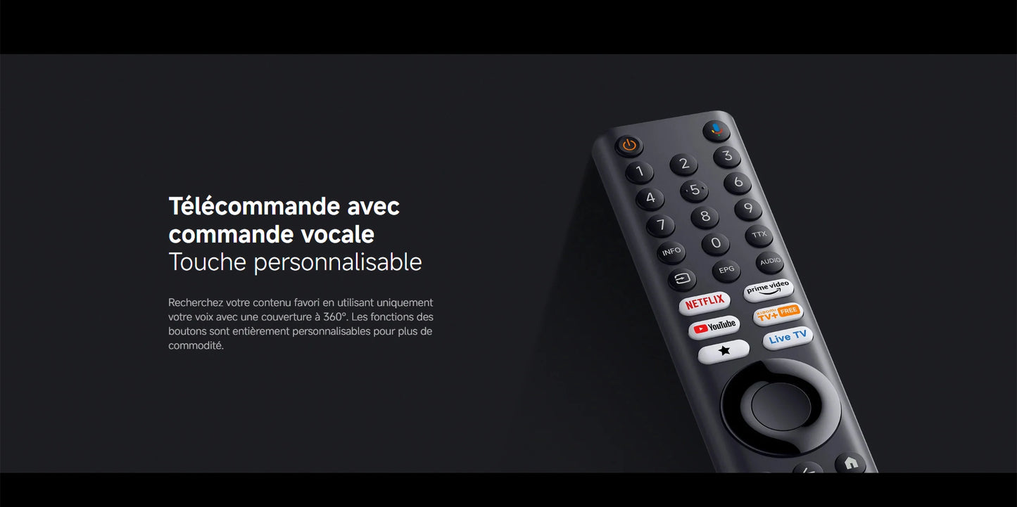 Xiaomi France |  Xiaomi TV A Pro 50 2026, Écran QLED 4K, Son immersif avec Dolby Audio™, DTS:X, DTS Virtual:X, Compatible HDR10+ ,1,07 milliard de couleurs, DCI-P3 94 %