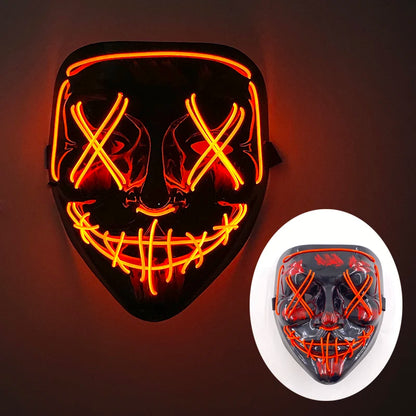 Masque Shuffle Lumineux – Cosplay Demon Slayer et Accessoire Halloween