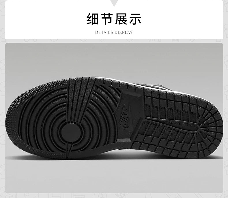 Nike chaussures pour hommes et femmes Air Jordan 1 AJ1 noir et blanc Panda chaussures de skate rétro coupe basse et chaussures de basket-ball