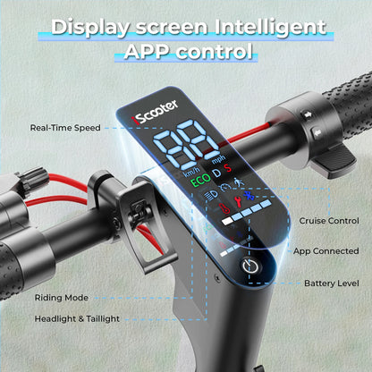 iScooter W7 – Scooter Électrique Adulte 650W, 35 km/h, Autonomie 40 km, Pliable – Batterie 36V 10.5Ah, Pneus 8.5