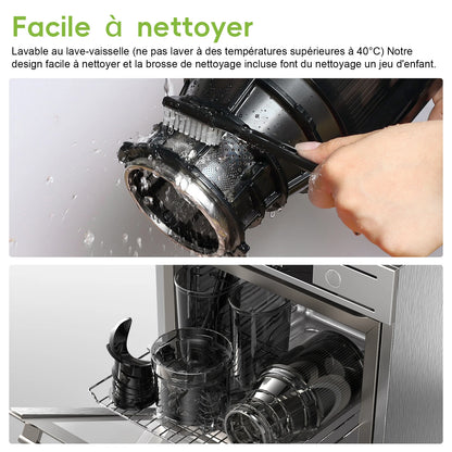 Extracteur de Jus Lent Biolomix SJ-023 – Grande Capacité &amp; Triple Filtre