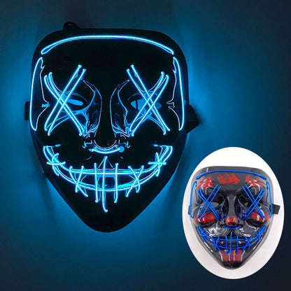Masque Shuffle Lumineux – Cosplay Demon Slayer et Accessoire Halloween