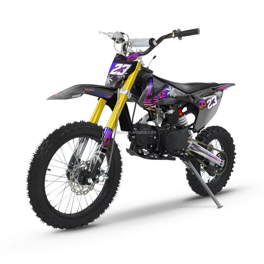 Nouveau Moto essence 125cc moteur coup de pied et démarrage électrique adulte Dirtbike