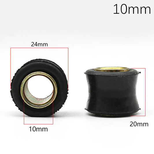 Manchon d'amortisseur arrière universel pour moto, anneau en caoutchouc, bague de partenaires, scooter, 10mm, 12mm, 2 pièces