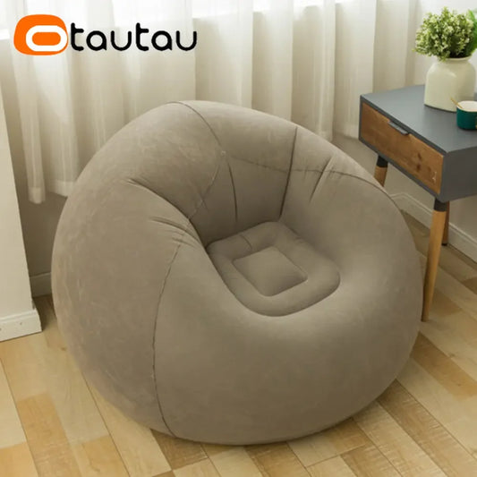 OTAUTAU canapé gonflable extérieur Portable Camping canapé pliant chaise de jardin confortable paresseux Pouf Sac gain de place meubles SF028
