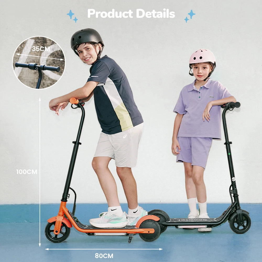 Scooter électrique pour enfants K2Pro, pneus 6 pouces, moteur 150W, vitesse 16 km/h, batterie 2,6 ah, portée 6-9km, 3 vitesses, hauteur réglable