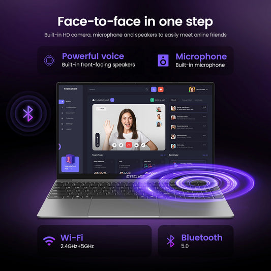 【Nouveau】 Ordinateur portable Teclast F16Pro 15,6" 1920X1080, 12 Go / 16 Go de Ram, 256 Go / 512 Go Rom, clavier rétroéclairé, pour Intel N95, Mini-Hdmi