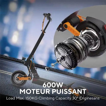 JOYOR S5-Z – Scooter Électrique Pliable 600W, Autonomie 40-60 km, Pneus 10" Tout-Terrain