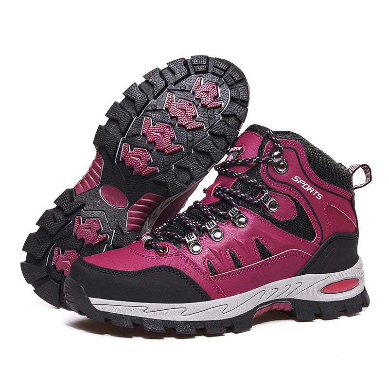 Bottes de randonnée imperméables en plein air pour hommes et femmes, bottes de sport de montagne résistantes à l'usure, chaussures de sport de chasse, printemps et automne