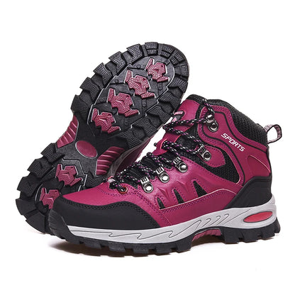 Bottes de randonnée imperméables en plein air pour hommes et femmes, bottes de sport de montagne résistantes à l'usure, chaussures de sport de chasse, printemps et automne