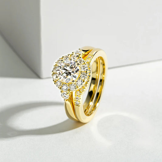 Bague Femme Argent 925 Sterling avec Moissanite – Trendy pour Engagement