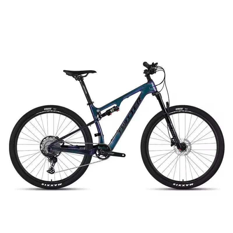 TWITTER VTT à Double Suspension Carbone 29’’ – Shimano DEORE M6100 12S, Vélo Montagne