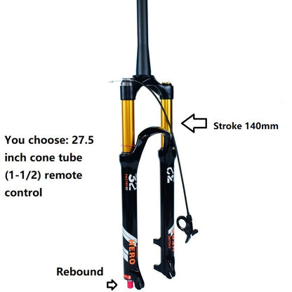 🚴♂️ Fourche à Air VTT en Alliage de Magnésium – Amortisseur de Rebond 140mm