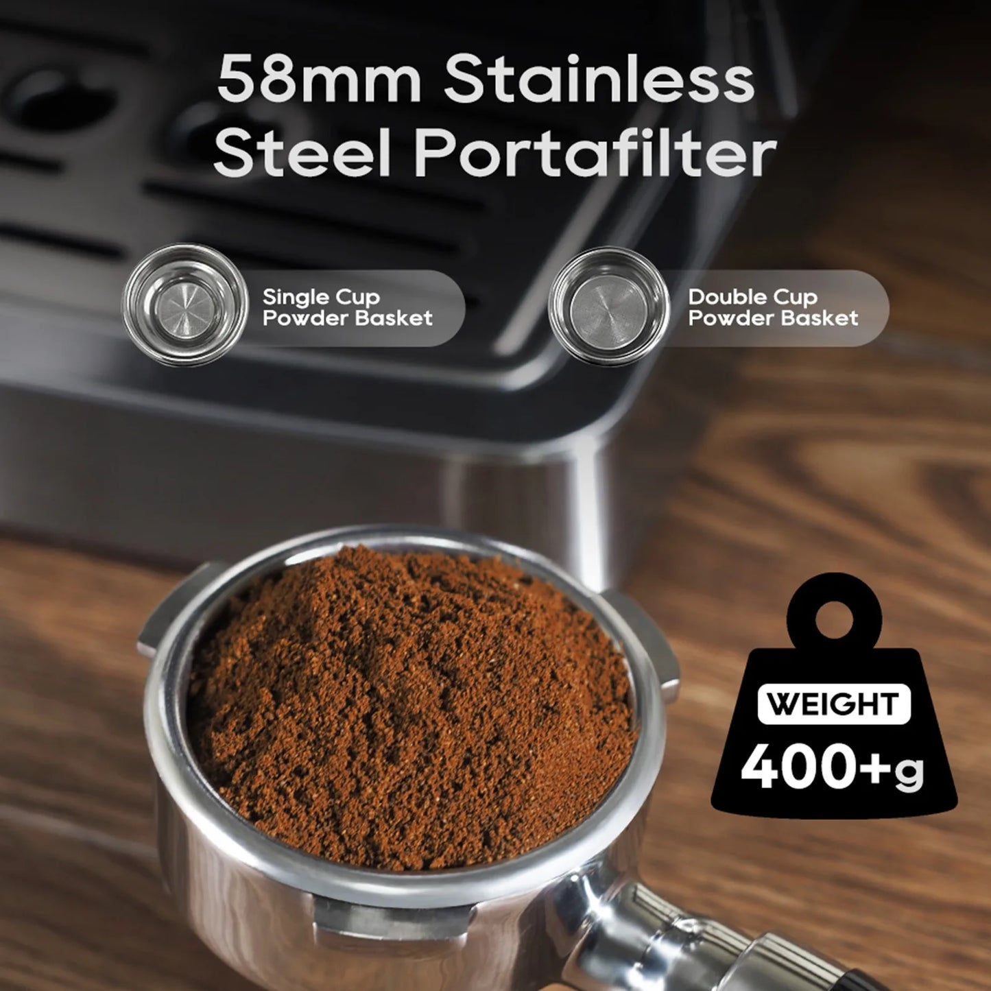 Machine à Expresso Semi-Automatique HiBREW H10A – 19 Bars, Température et Volume Réglables