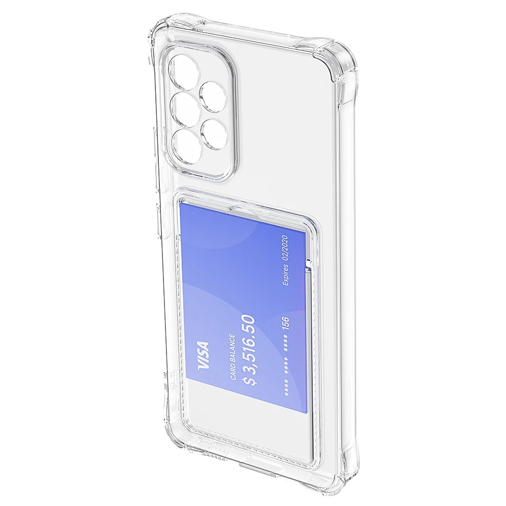 Étui Transparent Toocki avec Porte-Cartes – Coque Souple en PC + TPU pour Smartphone
