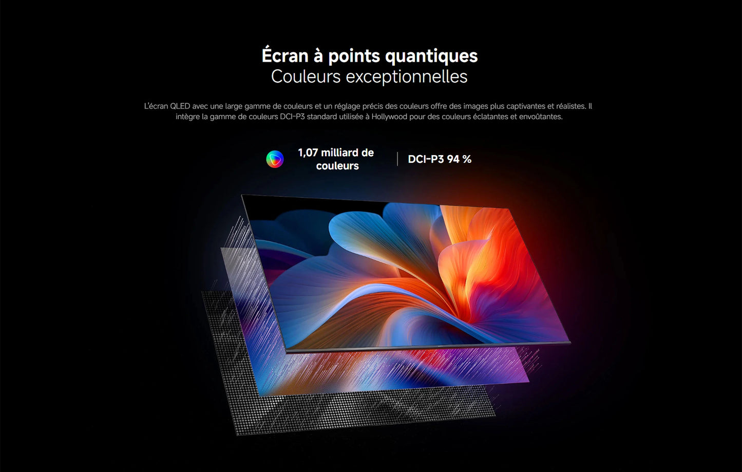Xiaomi France |  Xiaomi TV A Pro 50 2026, Écran QLED 4K, Son immersif avec Dolby Audio™, DTS:X, DTS Virtual:X, Compatible HDR10+ ,1,07 milliard de couleurs, DCI-P3 94 %