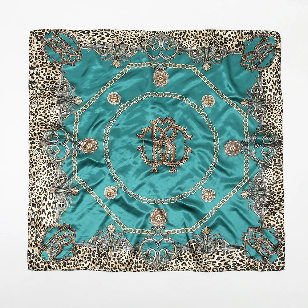 🧣 Foulard Carré Léopard LMLAVEN – Chic, Rock & Multifonction