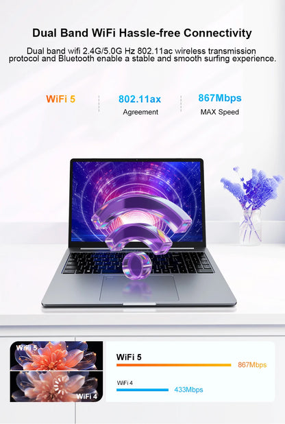Ninkear A15 Pro – Ordinateur portable 16’’ IPS 2.5K, AMD Ryzen 5, 16GB DDR4, 512GB, Windows 11 Pro