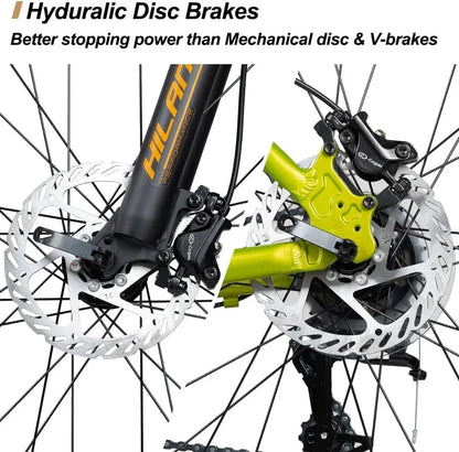 29 inch Mens Mountain Bike 17/19 inch Frame Hydraulic Disc-Brake Lock-Out Suspension Fork 16 Speeds Trail Bike
