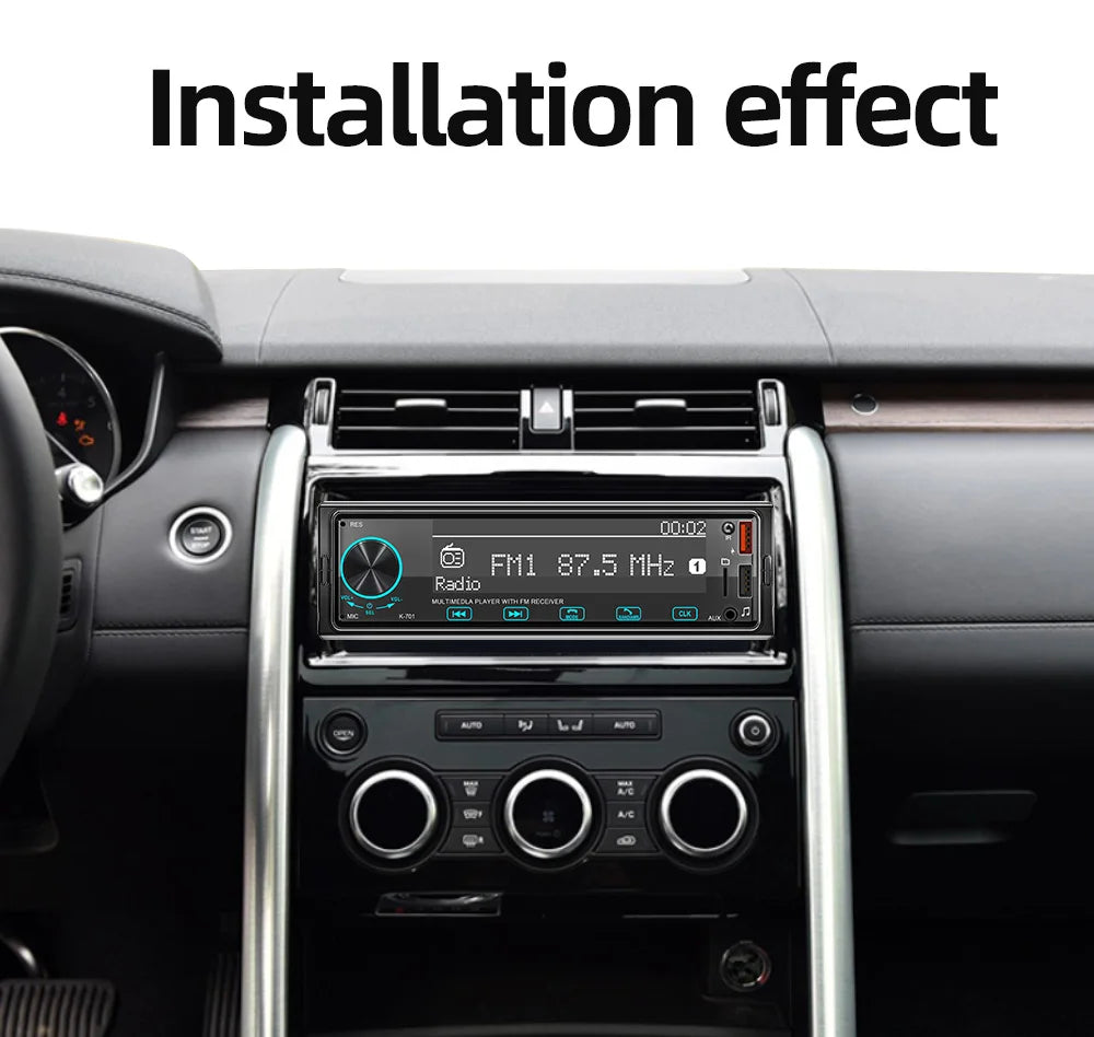 Autoradio BQCC 1DIN MP3 avec Radio DAB – Écran Tactile 2,5", Audio Puissant et Multi-Formats