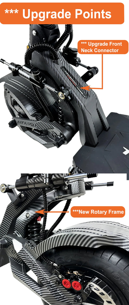 Moteur d'origine Teverun Fighter 7260R 72V 60Ah V4 puissance de crête 15000W avec GPS PKE vitesse maximale 120 KM/H n Scooter électrique