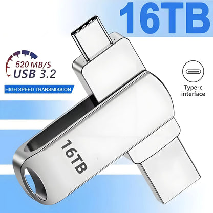 Xiaomi USB 3.2 16 to clé USB mémoire type-c 2-en-1 8 to 16 to OTG clé USB 4 to disque Flash haute vitesse 2 to pour ordinateur portable