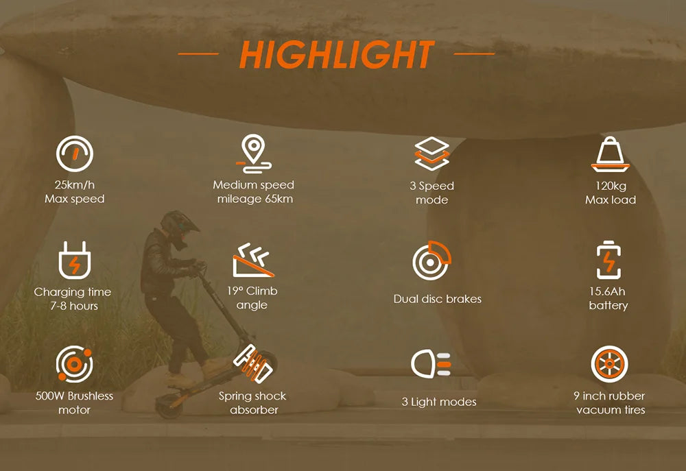 KuKirin G2 Pro VMP Scooter électrique 500W 48V 15.6Ah 9 pouces tout-terrain pneu pliable Scooter électrique 25 KM/H vitesse 65KM portée