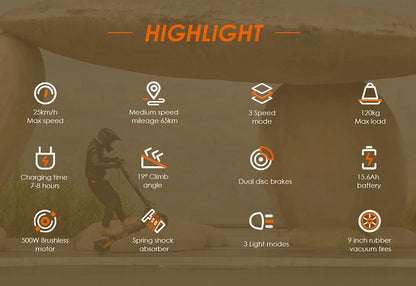 KuKirin G2 Pro VMP Scooter électrique 500W 48V 15.6Ah 9 pouces tout-terrain pneu pliable Scooter électrique 25 KM/H vitesse 65KM portée