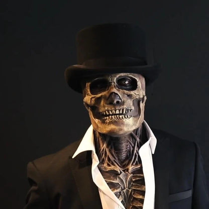 Masque de Squelette en Latex – Crâne Complet pour Halloween et Cosplay 2025