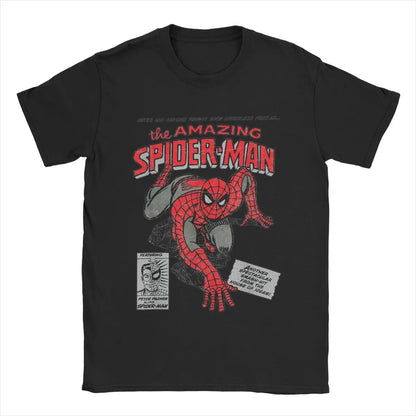 Spider-man Retro Comic Movie T-Shirt pour hommes, SpidSuffolk Tees, Creative Tees, Round Neck T-Shirt, 100% Cotton Birthday Present, Y-Man