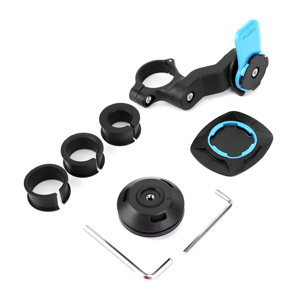 Support Téléphone Vélo Guidon – Amortisseur Antichoc, Universel, Détachable et Facile à Installer (VTT, Moto, Scooter)