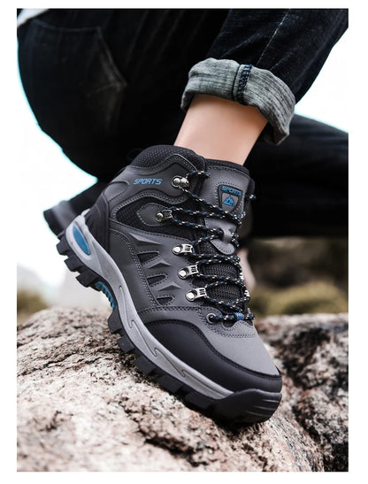 Bottes de randonnée imperméables en plein air pour hommes et femmes, bottes de sport de montagne résistantes à l'usure, chaussures de sport de chasse, printemps et automne