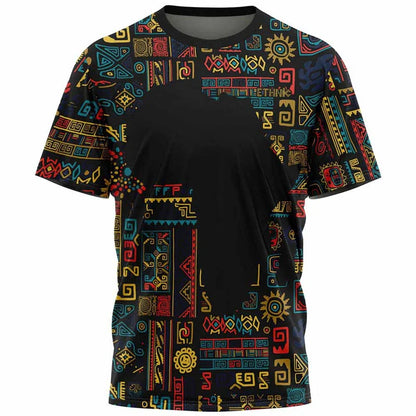 T-shirt Ethnique Tribal Dashiki – Impression 3D Africaine – Unisexe
